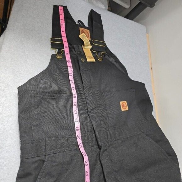 Berne Insulated Overalls Medium Short 40-42 Black Bib Canvas Workwear - Picture 15 of 16